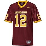 Nike Arizona State Sun Devils #12 Maroon Tackle Twill Football Jersey