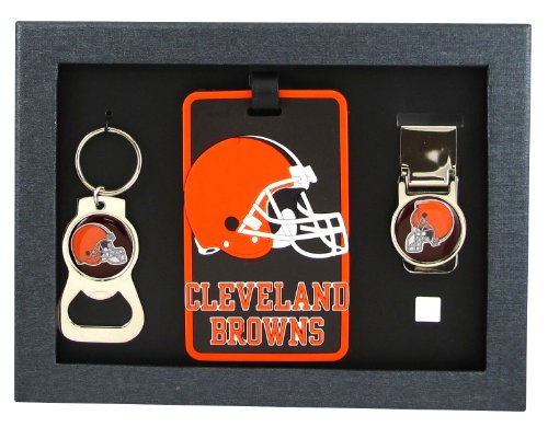 Cleveland Browns - NFL Bottle Opener Key Ring, Luggage Tag, Money Clip Gift Set