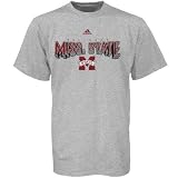 adidas Mississippi State Bulldogs Ash Book Smart T-shirt