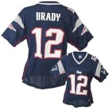 Reebok NFL Equipment New England Patriots #12 Tom Brady Navy Ladies Replica Football Jersey