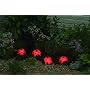 Smart Solar/Smart Solar 3656MRM4 Ladybug Solar Light Set. 4 pack. Red