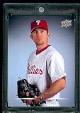 2008 Upper Deck # 608 Brad Lidge - Phillies - MLB Baseball Trading Card in a Protective Screw Down Display Case
