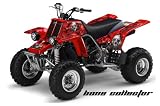 AMR Racing Yamaha Banshee 350 ATV Quad Graphic Kit - Bone Collector: Red