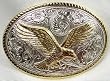 FLYING EAGLE STERLING SILVER/GOLD PLATED  BELT BUCKLE