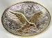 FLYING EAGLE STERLING SILVER/GOLD PLATED  BELT BUCKLE