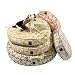 Round Toile Eco Friendly Dog Bed - Brown Medium
