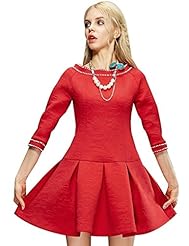 Long Sleeves Polyester/Spandex Pleated   Dress With Pearls