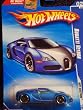 Hot Wheels 2010-160 Blue Bugatti Veyron Hot Auction 1:64 Scale