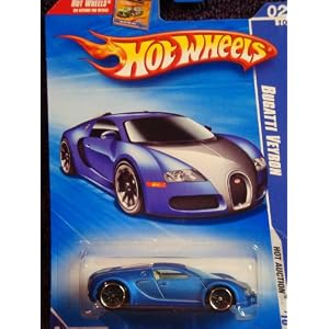 Hot Wheels 2010-160 Blue Bugatti Veyron Hot Auction 1:64 Scale by Hot Wheels