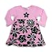 Girlfriends by Anita G - Girls Long Sleeve Dress, Pink, Black