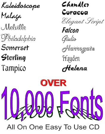 OVER 10,000 FONTS ON ONE DISC 10000 PLUS A FONT SEARCH TOOL