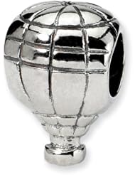 Sterling Silver Reflection Beads Collection Hot Air Balloon Bead Charm 4mm Hole (fits 3mm European Style Charm Bracelets)