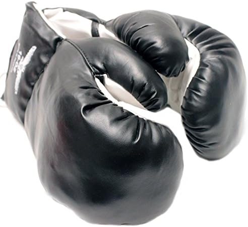 4 Oz Black Boxing Mma Kids Youth Practice Training Gloves Real Vinyl Leather