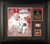 Chris Carpenter St. Louis Cardinals -2005 Cy Young- Framed 8x10 Photo with Game Used Baseball and Team Pin