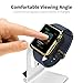 Orzly DuoStand Charge Station for Apple Watch & iPhone - Aluminum Desk Stand Cradle in SILVER with Built-In Insert Slots for both Grommet Wireless Charger and Lightning Cable for iPhone Models: 5 / 5S / 5C / 6 / 6 PLUS and both 42mm & 38mm sizes of 2015 Watch Models