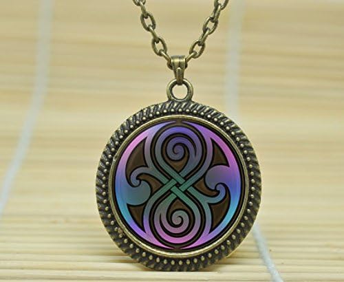 Fashion Jewelry Seal Of Rassilon Doctor Who Necklace Glass Cabochon Necklace A3300