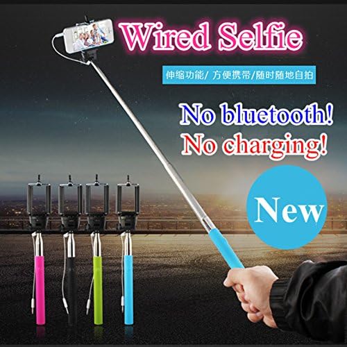 1Pc Wired Selfie Stick Handheld Monopod Kit Extendable Camera Portrait+ Phone Holder For Iphone For Samsung Mobile Phone Palo Selfie