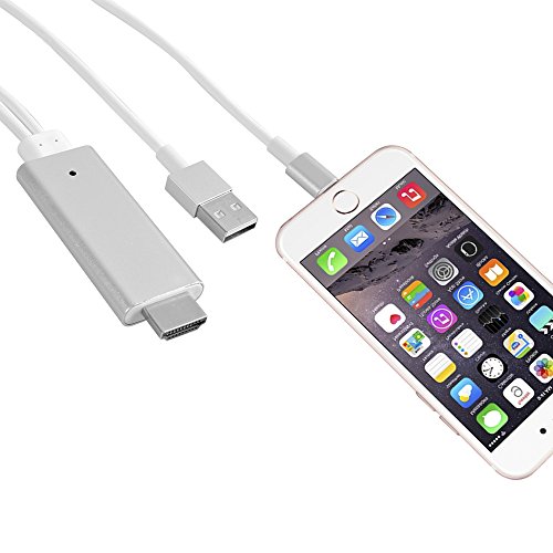 HDMI Cable PowerLead 6.4 Ft MHL To HDMI Cable To 1080P HDTV Adapter For iPad iPhone 5 5C 5S 6 6s Plus(Compatible with the(Wi-fi and Cellular/Wifi and 3G)Version for Ipad)