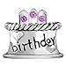 LovelyJewelry Christmas Gifts New Sale Cheap Birthday Purple Birthstone Charm Beads Fit Pandora Jewelry Charms Bracelet