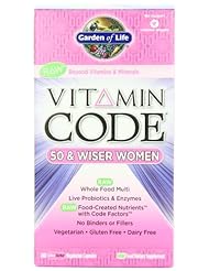 Garden of Life Vitamin Code 50 and Wiser Womens Multivitamin Supplement, 240 Count