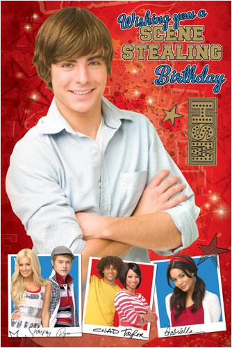 Childrens Toyshop  Toys : High School Musical 3 Birthday Card & Keyring - 9 x 5