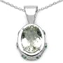 Designer 10.45 Carat Genuine Green Amethyst & Emerald Sterling Silver Pendant