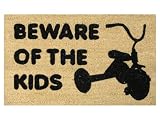 Beware of the Kids Coir Welcome Doormat Funny Mat