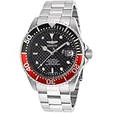 Invicta Pro Diver Men's Automatic Watch with Black Dial  Analogue display on Silver Stainless Steel Bracelet 15585