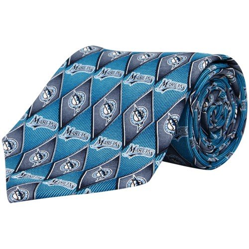 Florida Marlins Teal-Gray Diamond Tie