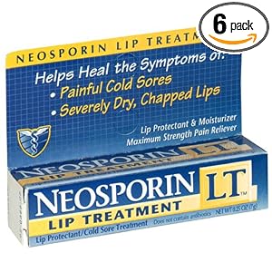 Neosporin Lip Treatment, 0.25 Ounce Tubes (Pack of 6) by Neosporin