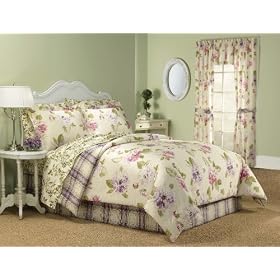 New England Hydrangea Blooms Pink Purple Bed in a Bag 200tc Sheets Bedskirt