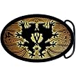 Oval Artistic German Lion Belt Buckle.