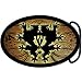 Oval Artistic German Lion Belt Buckle.