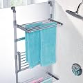 Handtuchtrockner f�r die Dusche, silbergrau