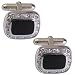 Valentine Gifts for Him Sterling Silver Black Onyx Cuff Links Pair (cflng241)