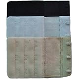 Add Ons Bra Band Extender- 3 Hook Style Pack of 3 (1 White, 1 Black, 1 Beige)