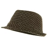 Tweed Sparkle Fedora Hat - Brown