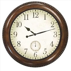 Infinity Instruments The Tudor - Antique Walnut Finish Resin Wall Clock