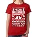 TeeStars - Meowy Christmas Ugly Sweater - Cute Xmas Party Women T-Shirt