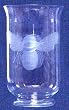 Individually Hand Etched Honeybee Glass Candle Shade 11.5"h