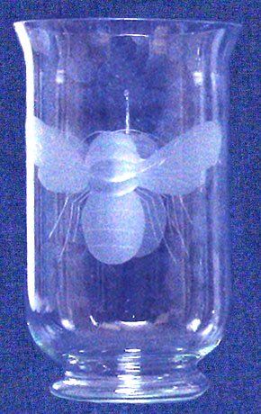 Individually Hand Etched Honeybee Shade 11.5h