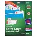 Avery® Extra-Large File Folder Labels in Assorted Colors for Laser and Inkjet Printers with  TrueBlock(TM) Technology, 15/16 inches  x 3-7/16 inches, Pack of 450 (5026)