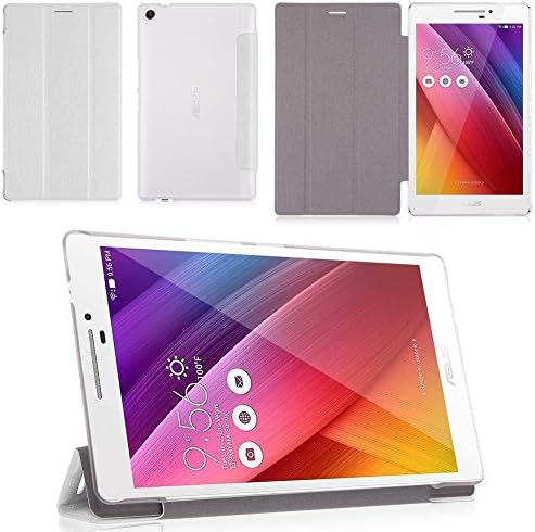 3 Folding Folio PU Leather Case Stand Protector Cover For Asus ZenPad 7.0 Z370CG White