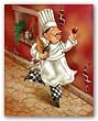 Chefs With Wine I by Shari Warren 8"x10" Art Print Poster
