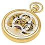 Charles-Hubert, Paris Gold-Plated Dual Time Mechanical Pocket Watch