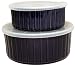 Sango Nova Blue 2pc Covered Storage Bowls