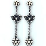 51YRGRoVYfL. SL160  Ivory Flower Butterfly Dangle Earrings