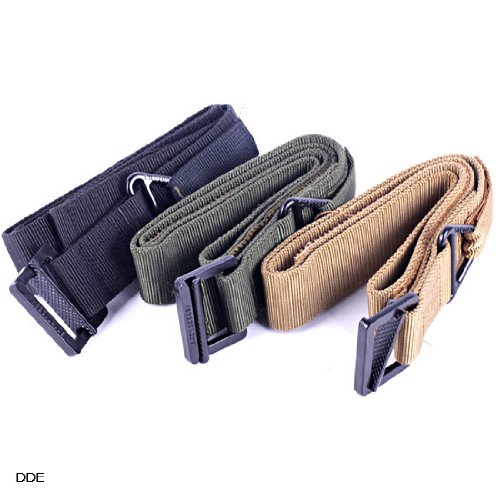 Aokeshen Ceinture Multi-fonctionnelle:Survie Ceinture Tactique/Ceinture Sangle Fire Rescue /Militaria Camp/Ceinture de chasse extérieur en Nylon-Noir