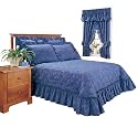 Sutton Quilt Top Bedspread - Navy