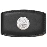LogoArt Dale Earnhardt Leather Money Clip with Stainless Steel Emblem
